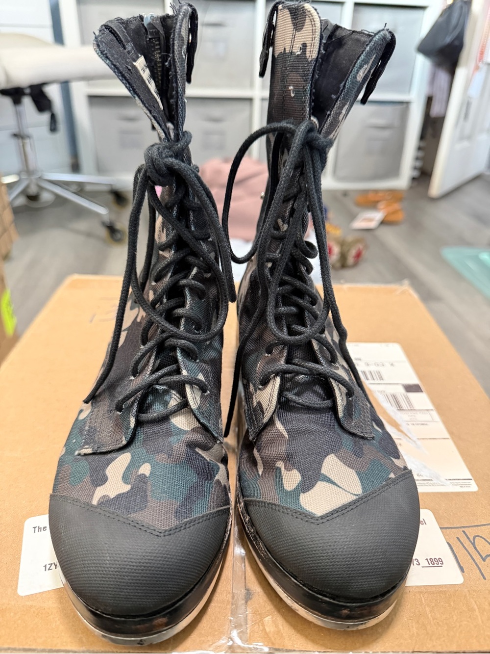 Jason Samuels Bloch Women's Lace-Up Tap Boots - Black/Green/Tan